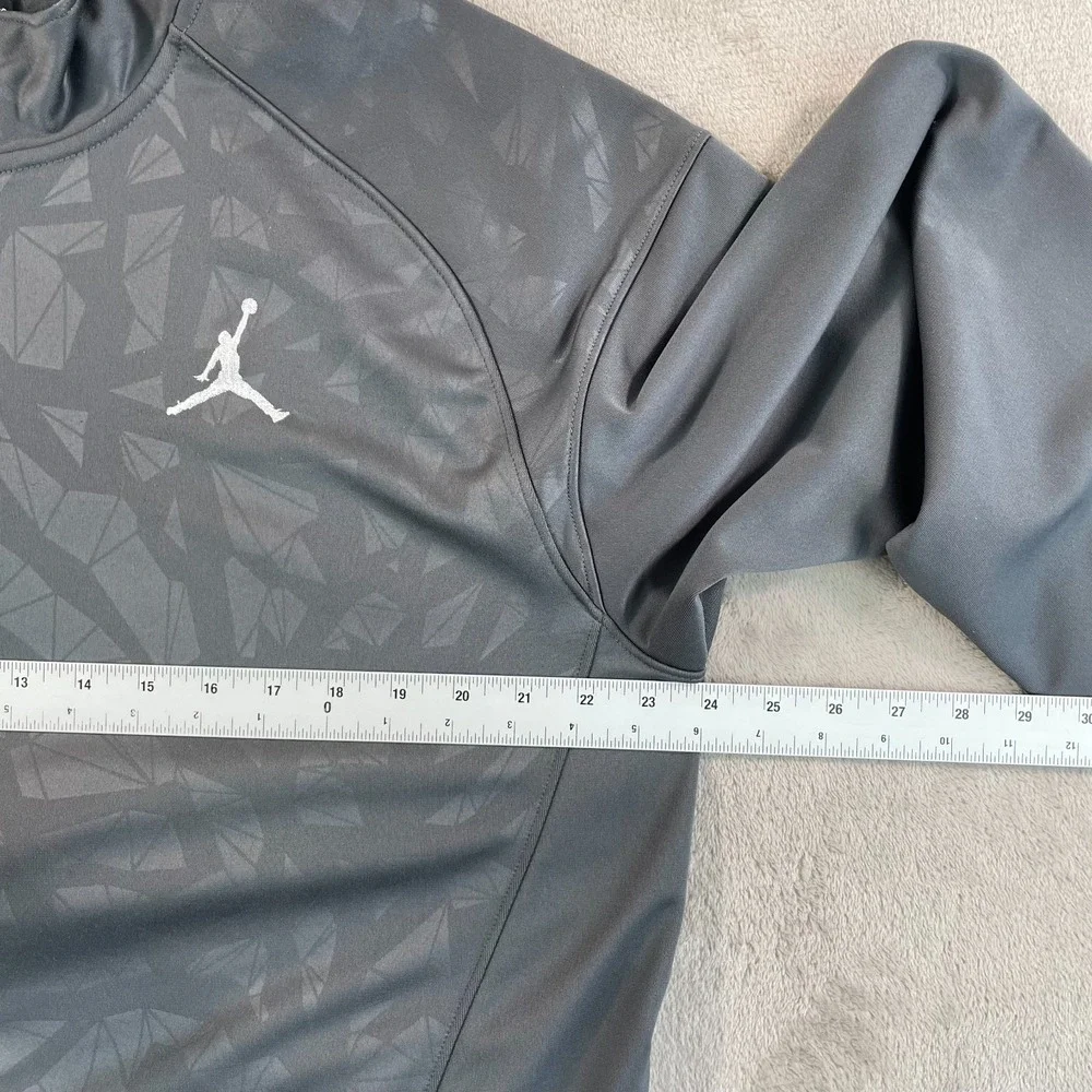 Nike Jordan Flight Jumpman‎ Logo Track Jacket Men XL Grey Geometric Full Zip